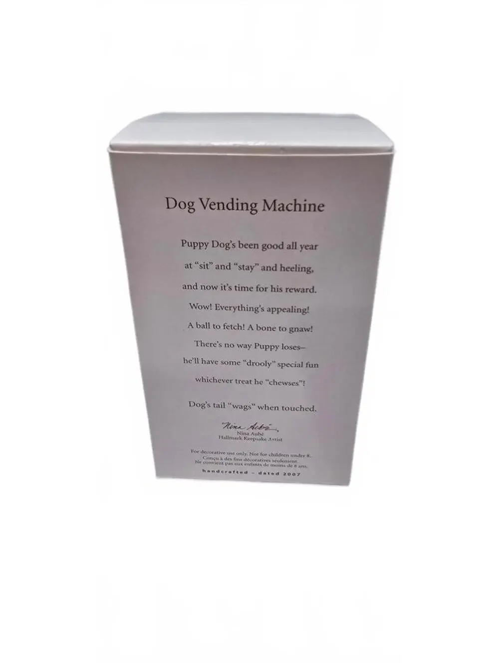 Hallmark Keepsake Dog Vending Machine Ornament 2007